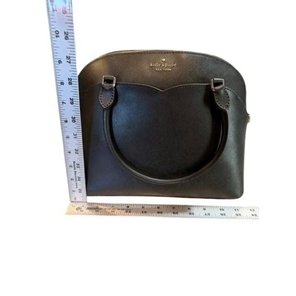 Kate Spade New York Black Payton Medium Dome Satchel Saffiano leather‎ NWT